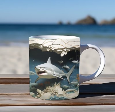 3D Fish In Water Design Mug